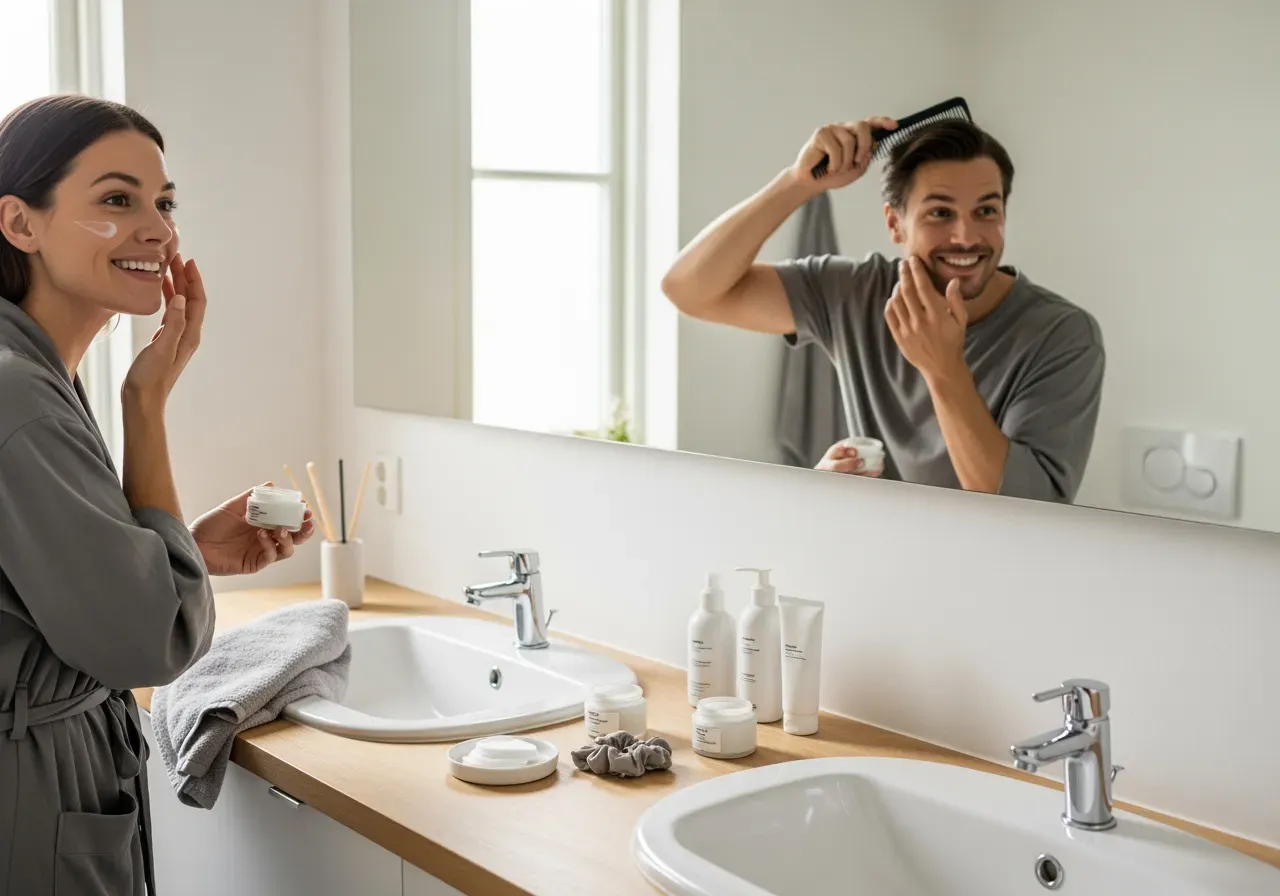 Resekit med ansiktsmist i handbagage